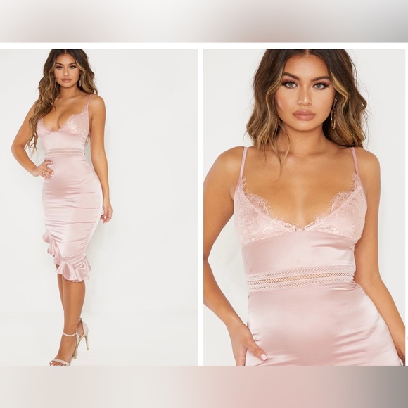 PrettyLittleThing Dresses & Skirts - Pretty Little Thing dusty pink slip dress!